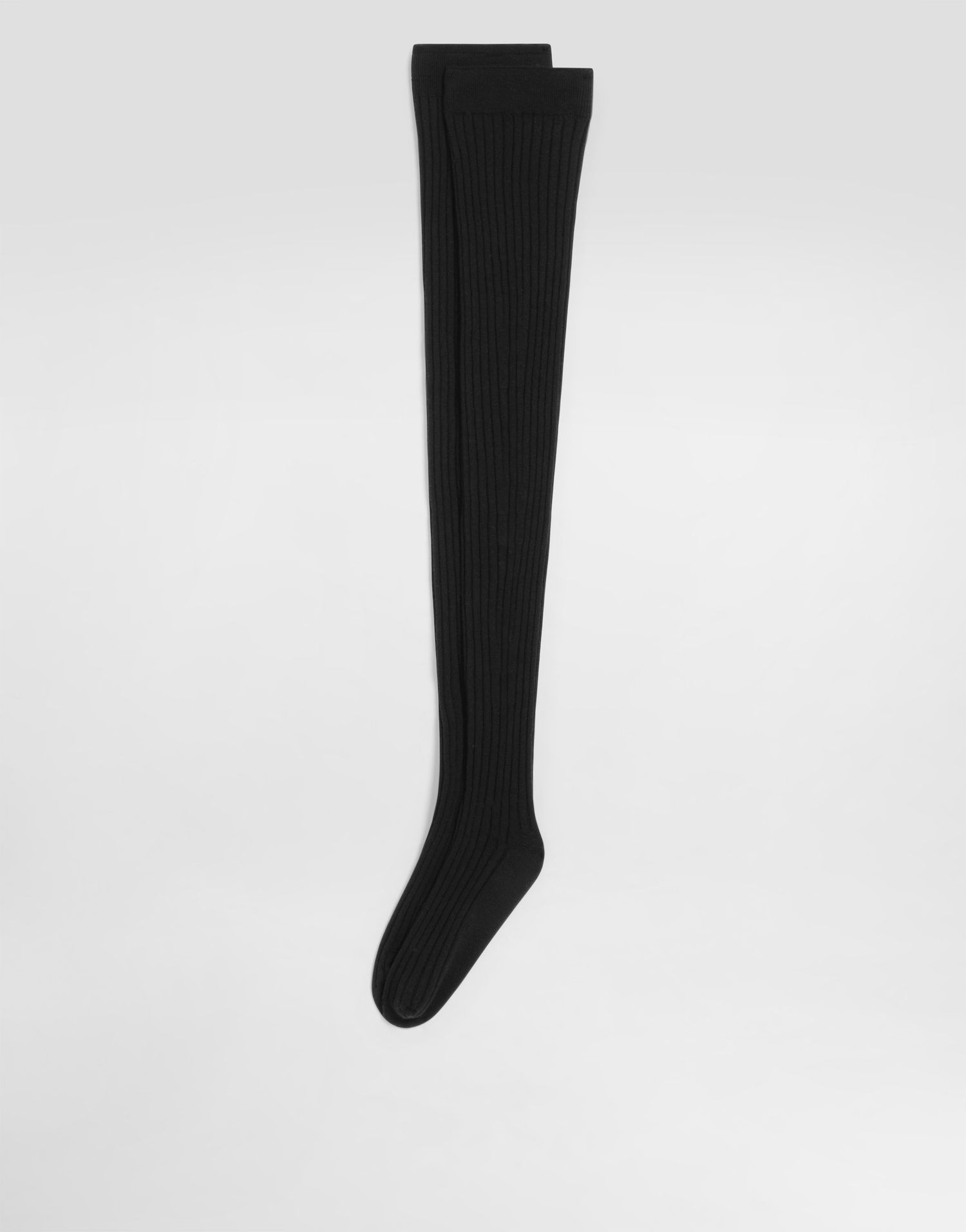 Ponožky Dolce & Gabbana Dolce & Gabbana Ribbed Stay-Up Socks Čierna | FXP17TJDVCZN0000, 1