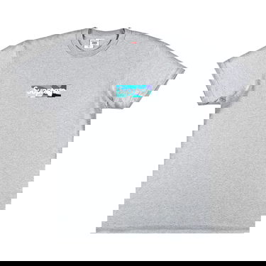 Tričko Supreme Emilio Pucci x Box Logo Tee 'Heather Grey/Blue' Šedá | SS21T4 HEATHER GREY BLUE, 1