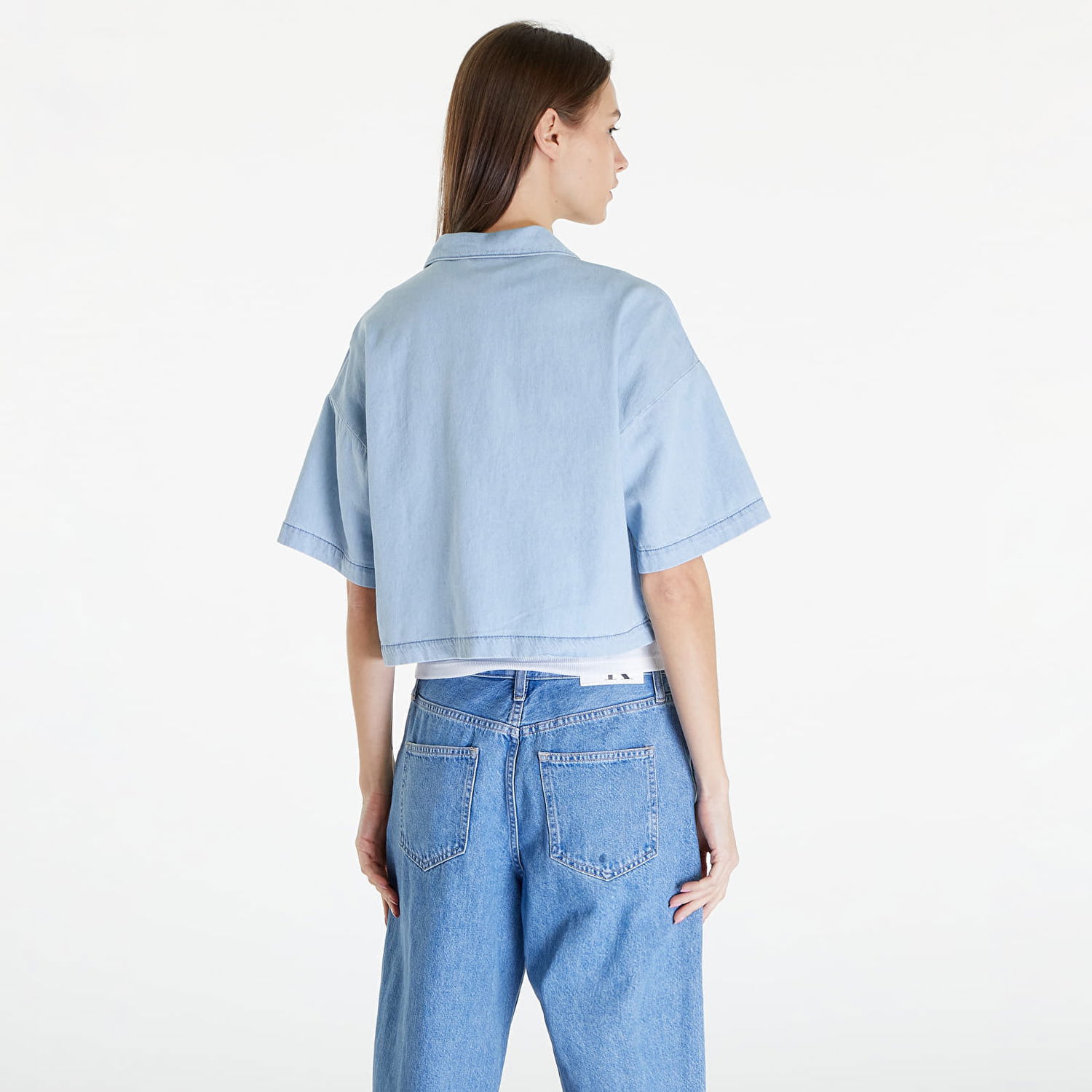 Košeľa Tommy Hilfiger Chambray Blouse Denim Medium Modrá | DW0DW17801 1A5, 1