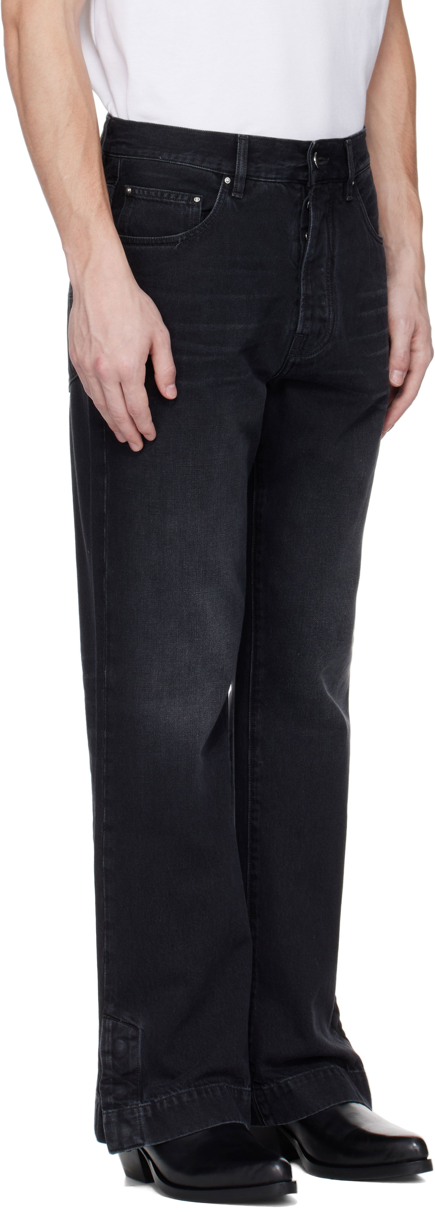 Džínsy AMIRI AMIRI Straight Flare Jeans Čierna | AMDNGH1089, 1