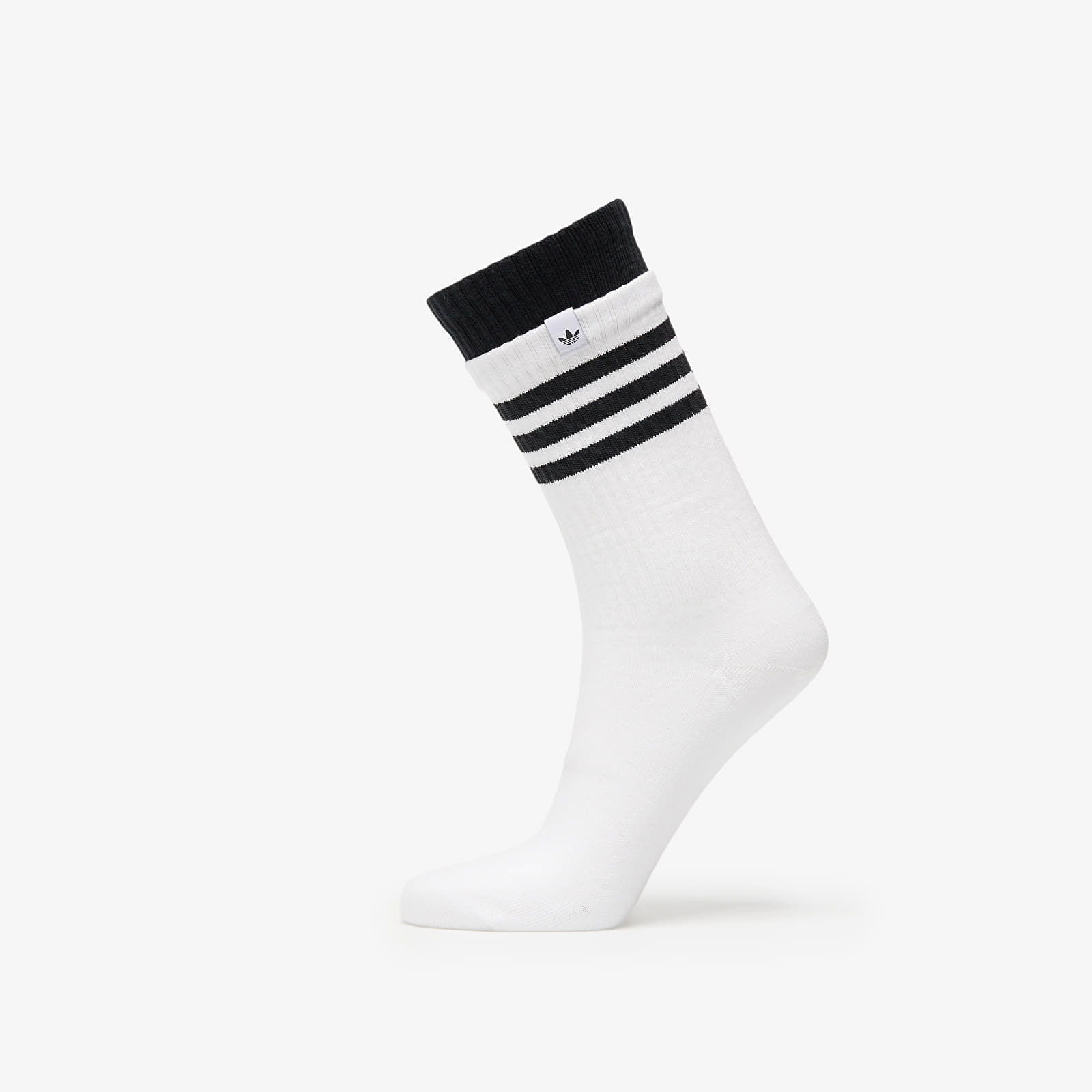 3 Stripes 2 Layer Crew Socks 2-Pack Black/ White