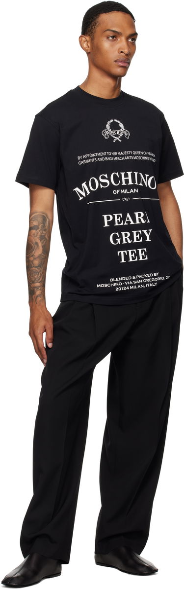 Tričko Moschino Printed Organic Cotton T-Shirt Čierna | 252ZZ070852411555, 3