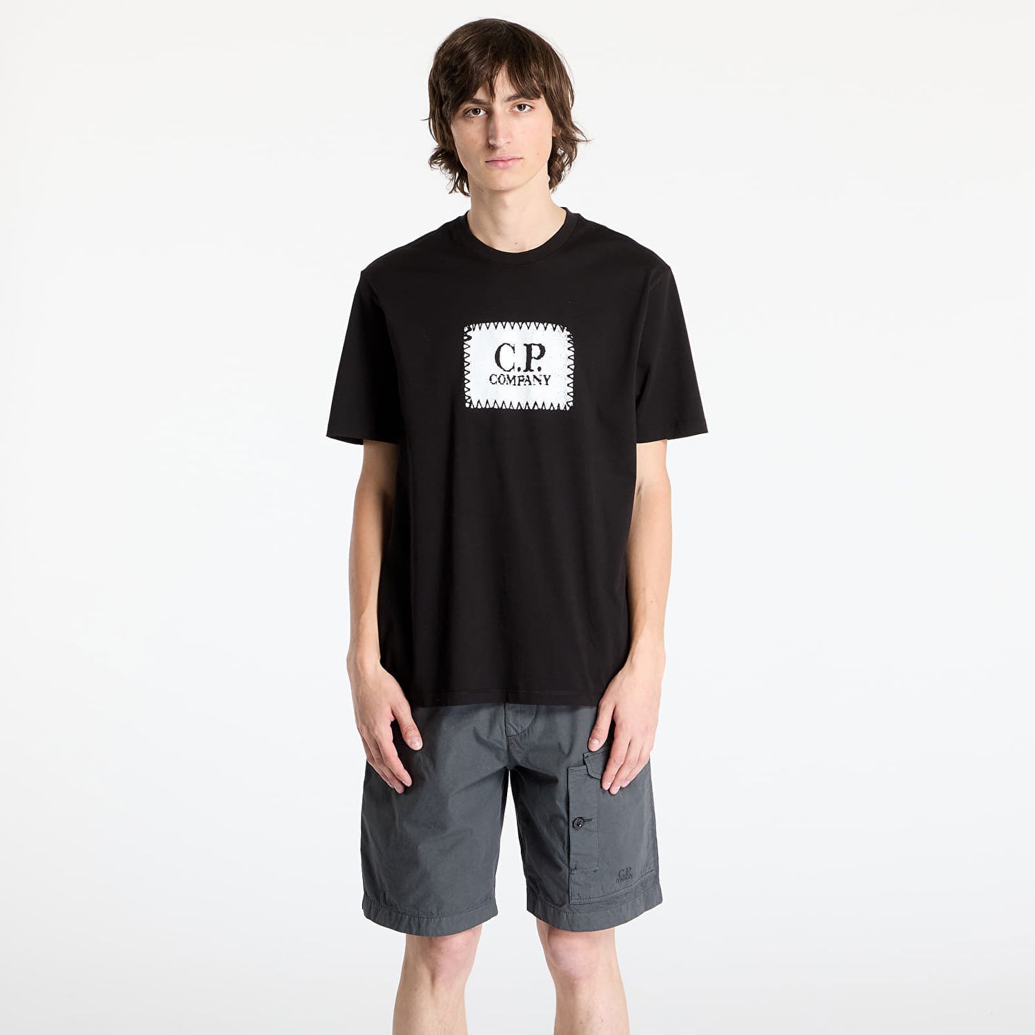 Tričko C.P. Company C.P. Company 30/1 Short Sleeve T-Shirt XL Čierna | 18MCTS0259A005100W-999, 0