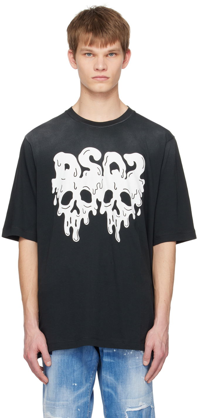 Tričko DSQUARED2 Dsquared2 After Midnight Goth Skater T-Shirt Čierna | S74GD1137_S21600, 0