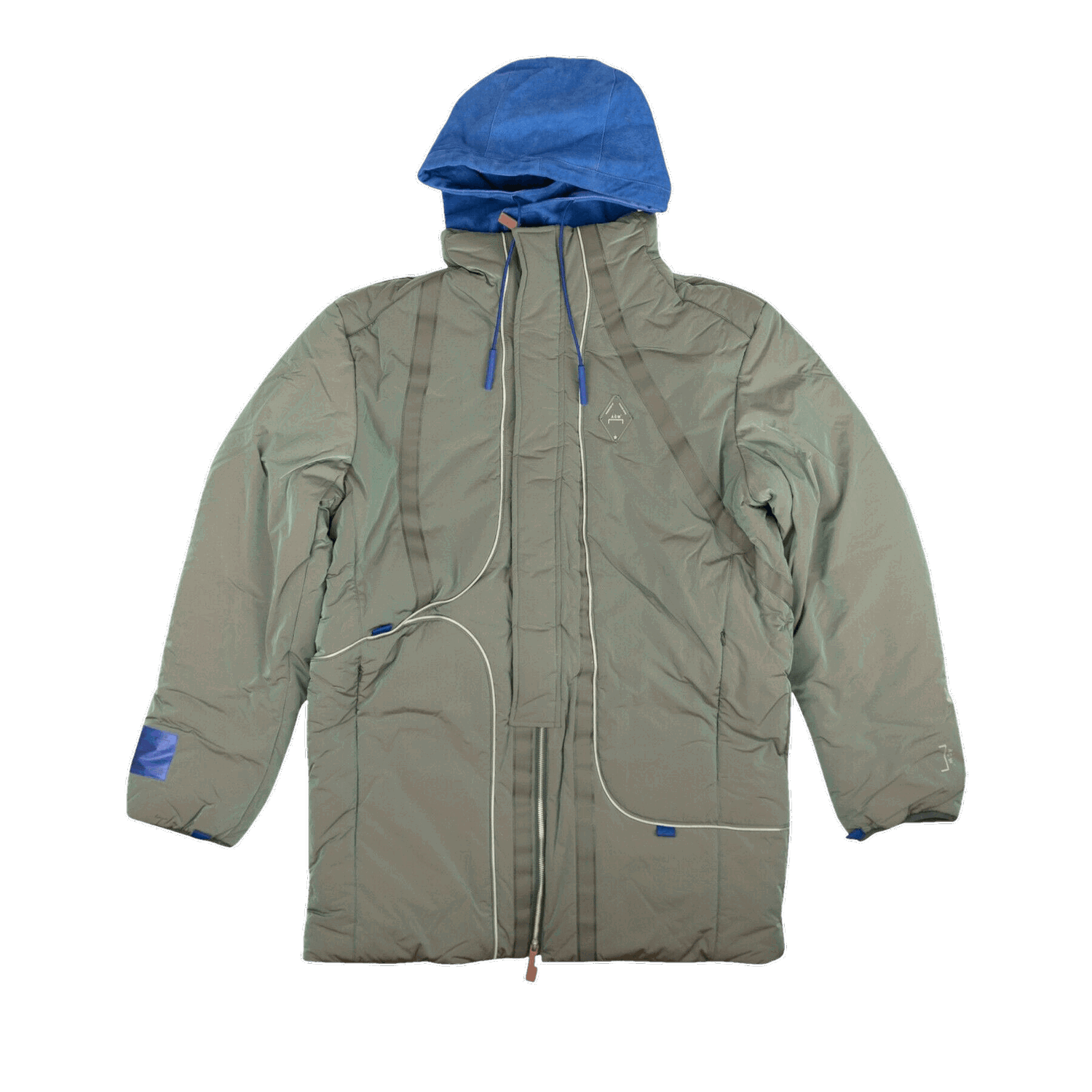 Kabáty A-COLD-WALL* Iridescent Logo Hooded Puffer Coat Šedá | ACW MF19 CND02 GREY, 0