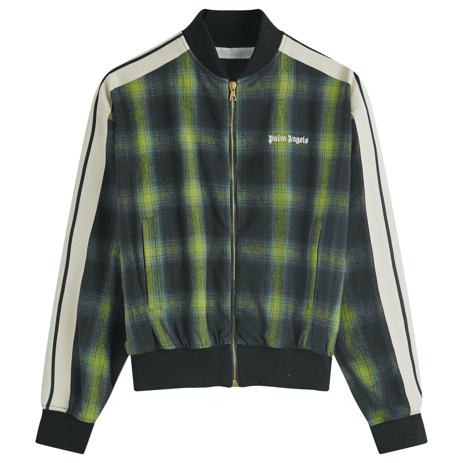 Bomber bunda Palm Angels Classic Logo Check Bomber Jacket Zelené | PWBD058F24FAB0015503, 0