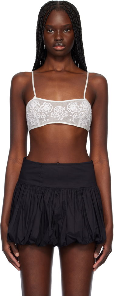 Podprsenka Bode Bode Middlemist Embroidered Bra Biela | WRS25UP005, 0