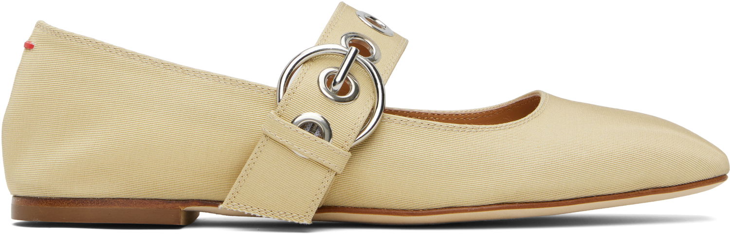 Starostlivosť o obuv Aeyde Aeyde Uma Eyelet Mary-Jane Ballerina Flats Béžová | A11-FL-RKLS08FL159-SS25-957-069, 0