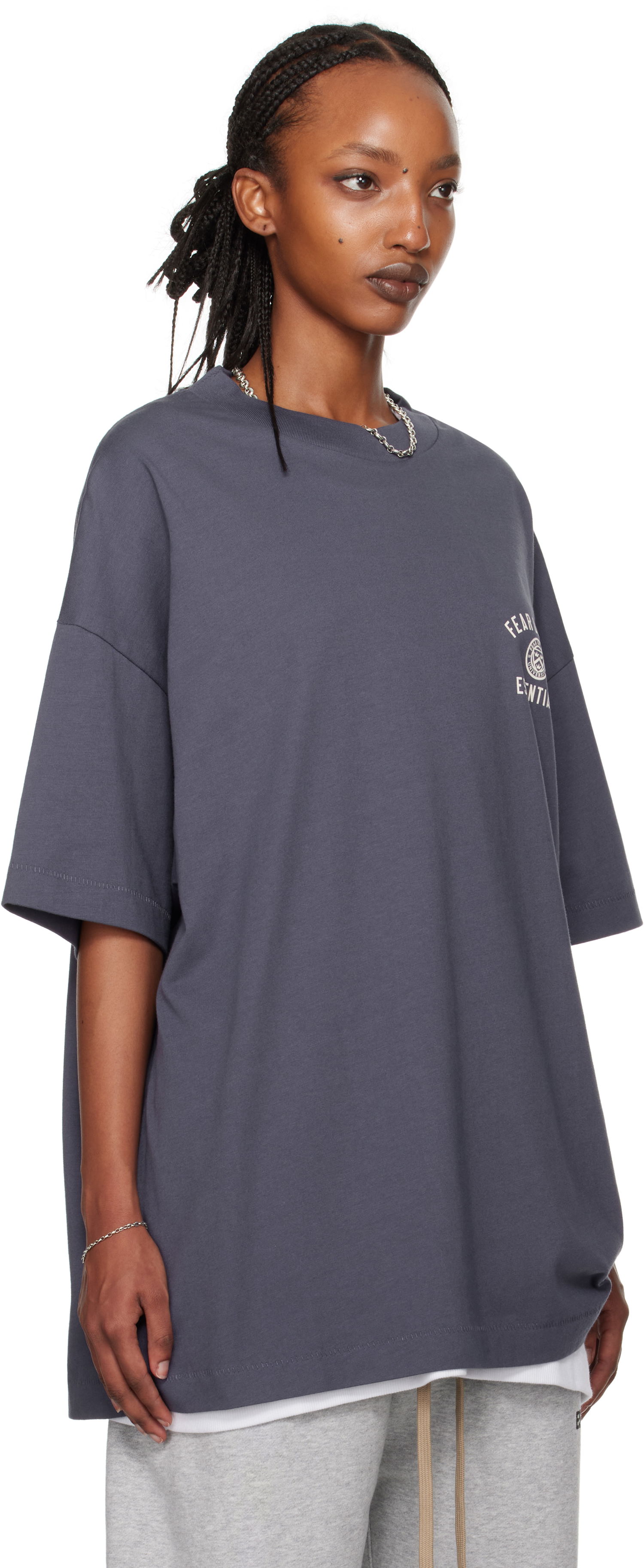 Tričko Fear of God Essentials Jersey Crewneck T-Shirt Modrá | 125HO244194F, 1