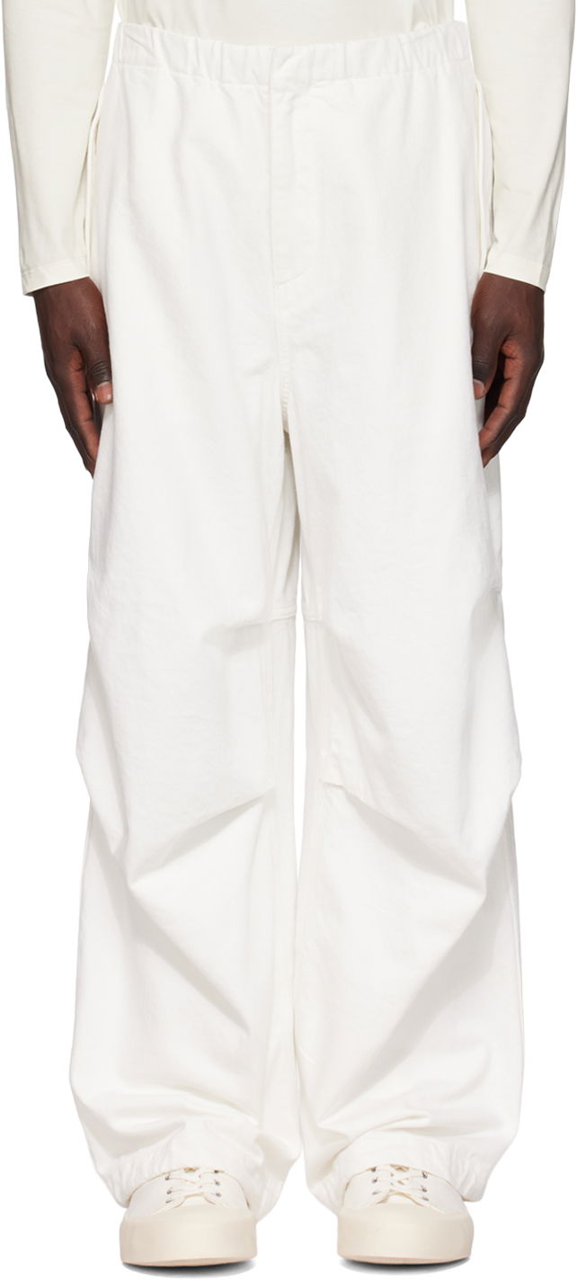 Nohavice Jil Sander Drawstring Denim Trousers Biela | J21KA0178 J46463, 0