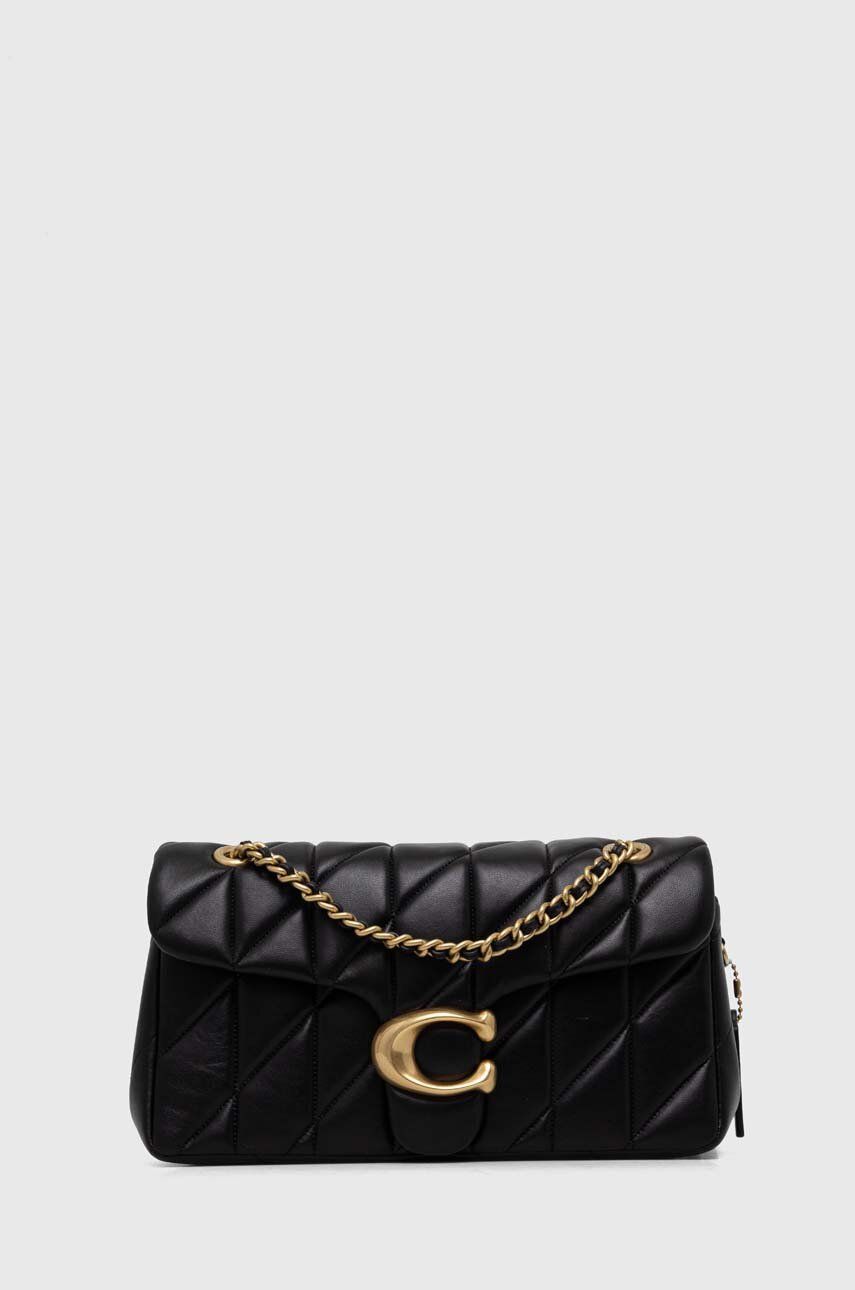 Taška cez rameno Coach Tabby Leather Shoulder Bag Čierna | CP150, 0