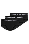 Three-pack of stretch-cotton trunks with logo waistbands