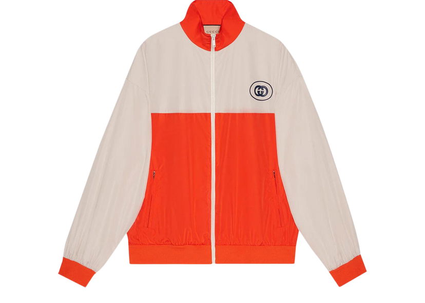 Bunda Gucci GG Logo Track Jacket Orange Ivory Oranžová | 693017 XJEDC 7387