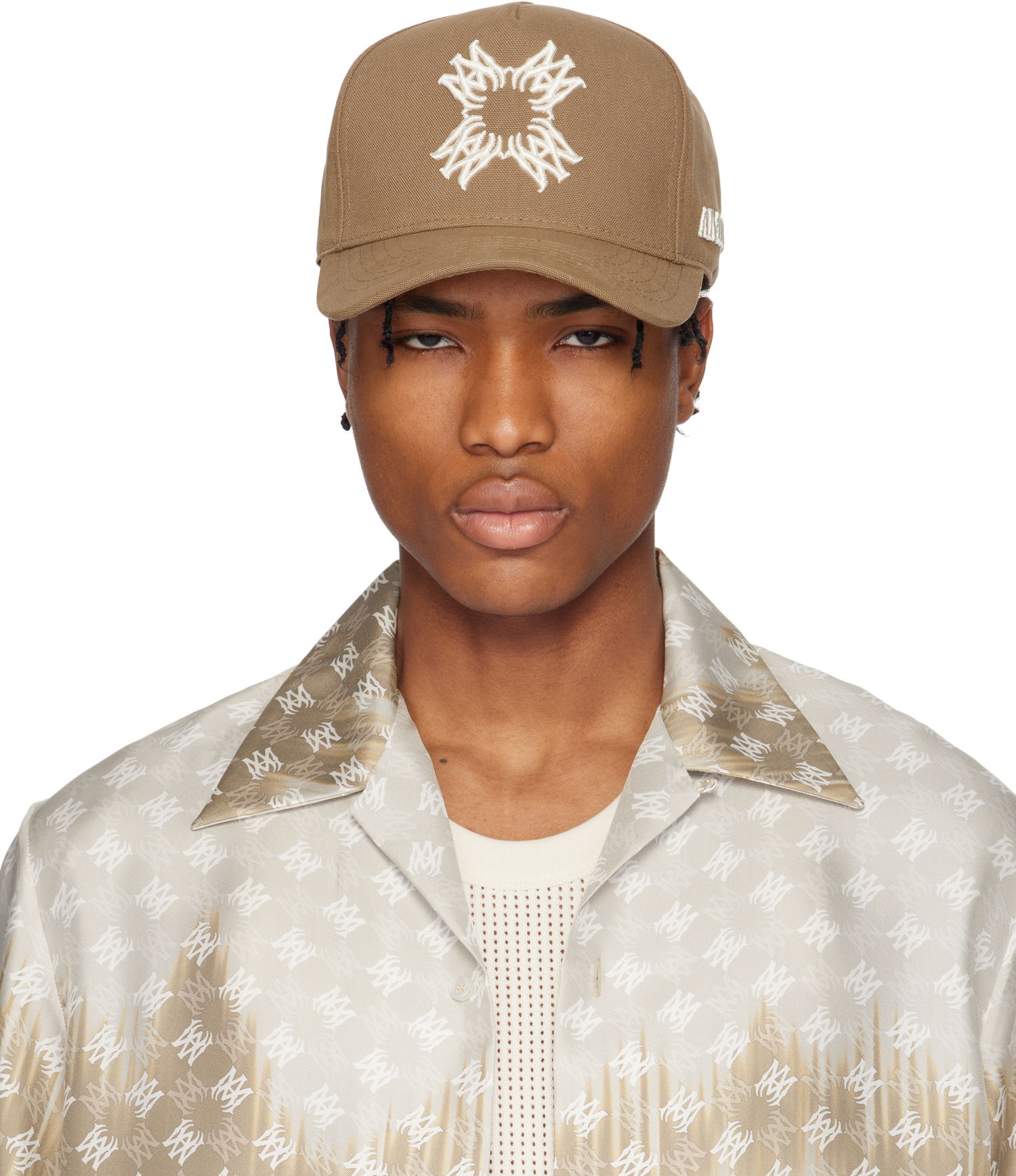 Šiltovka AMIRI AMIRI 'MA' Quad Canvas Baseball Cap Hnedá | AMHACP1050, 0