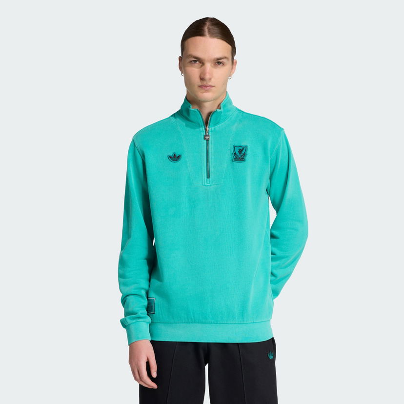 Mikina adidas Performance Top Liverpool FC Terrace Icons Tyrkysová | JX0668