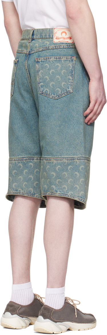 Šortky Marine Serre Marine Serre Moon Laser Denim Shorts Modrá | USH004A CDEN0003, 2