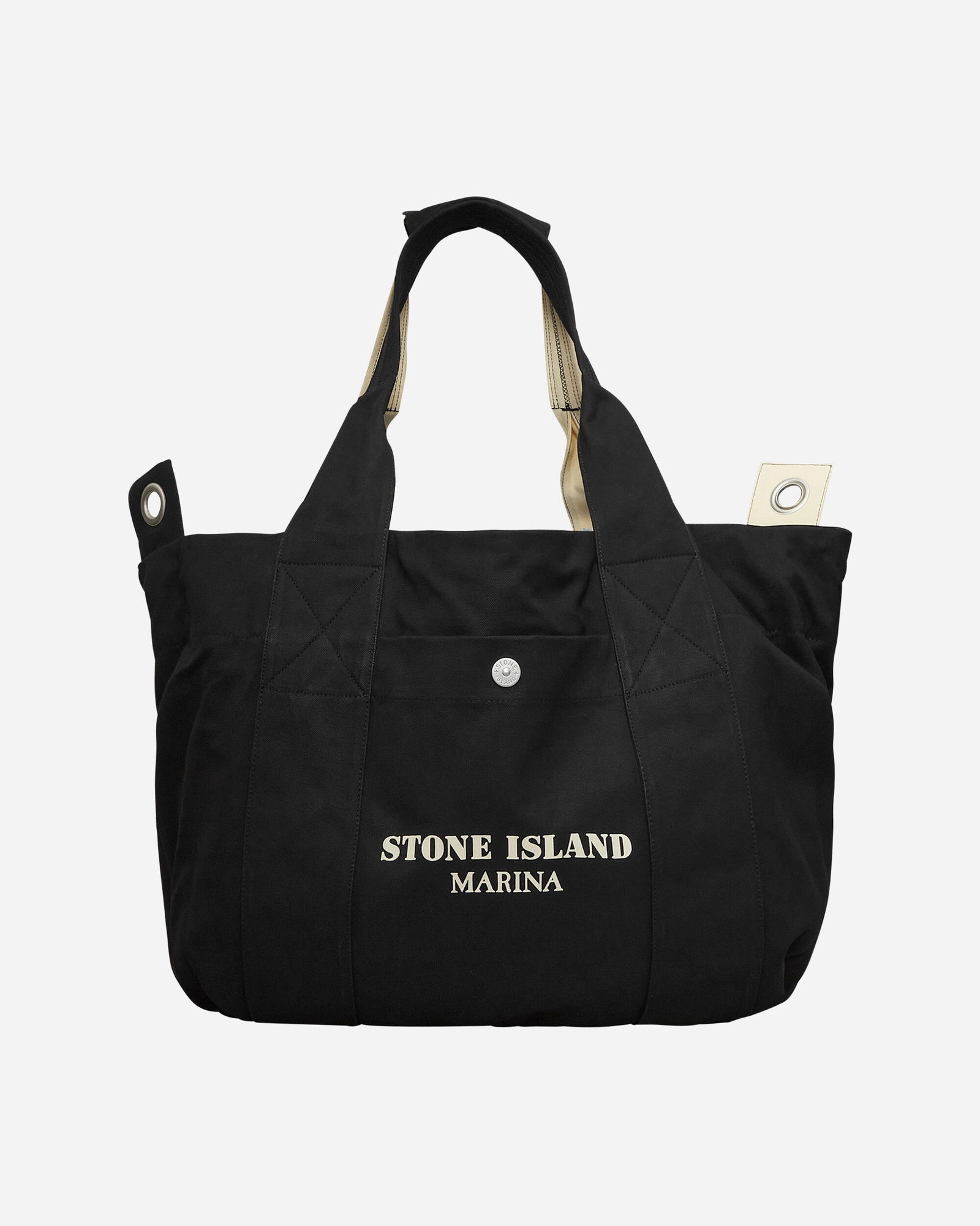 Marina Plated Cotton Canvas Tote Bag Butter