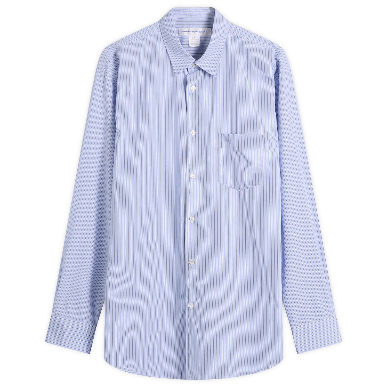 Košeľa Comme des Garçons Comme des Garçons SHIRT YD Stripe Shirt, Size L Modrá | FZ-B125-060-7, 1