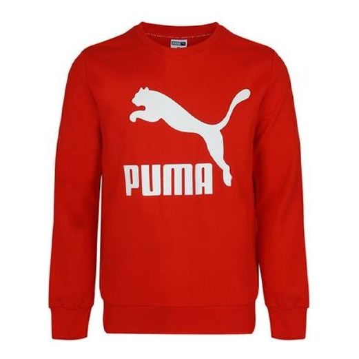 Sveter Puma Essentials Fleece Crew Sweatshirt Červená | 595892-11
