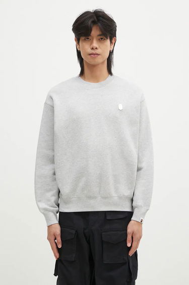 Mikina BAPE Relaxed Fit Crewneck Sweatshirt Šedá | 1K80113308, 0