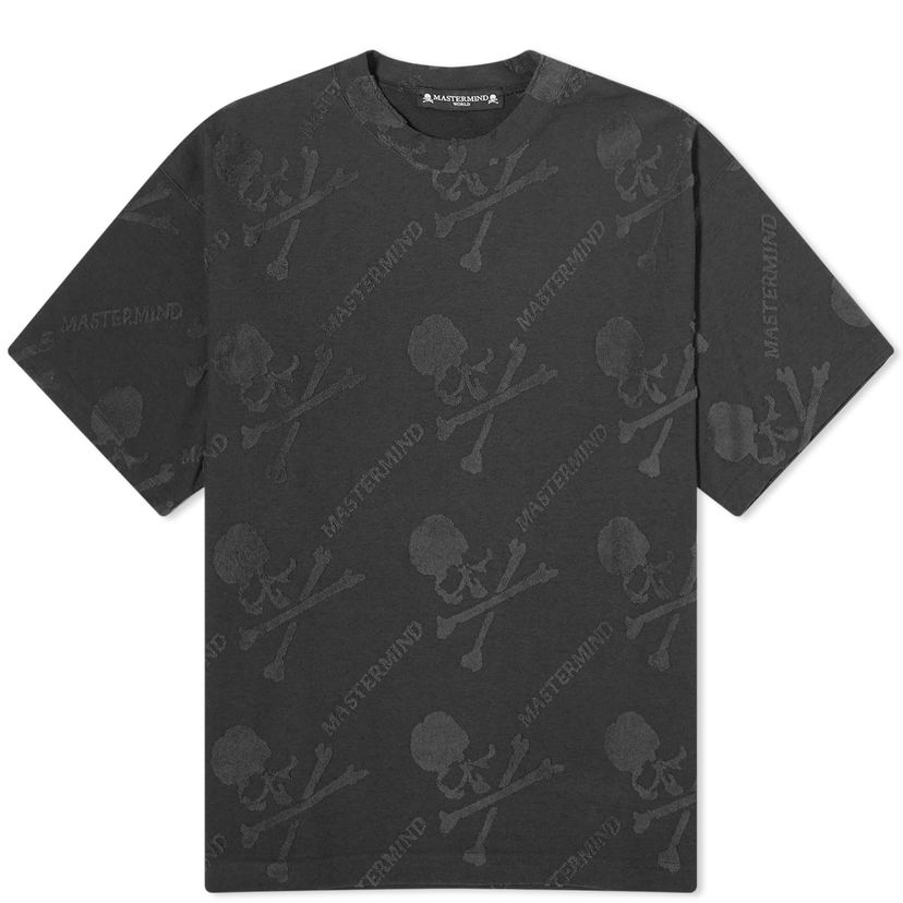 Tričko Mastermind WORLD Pile Monogram T-Shirt Čierna | MW24S12-TS015-BLK