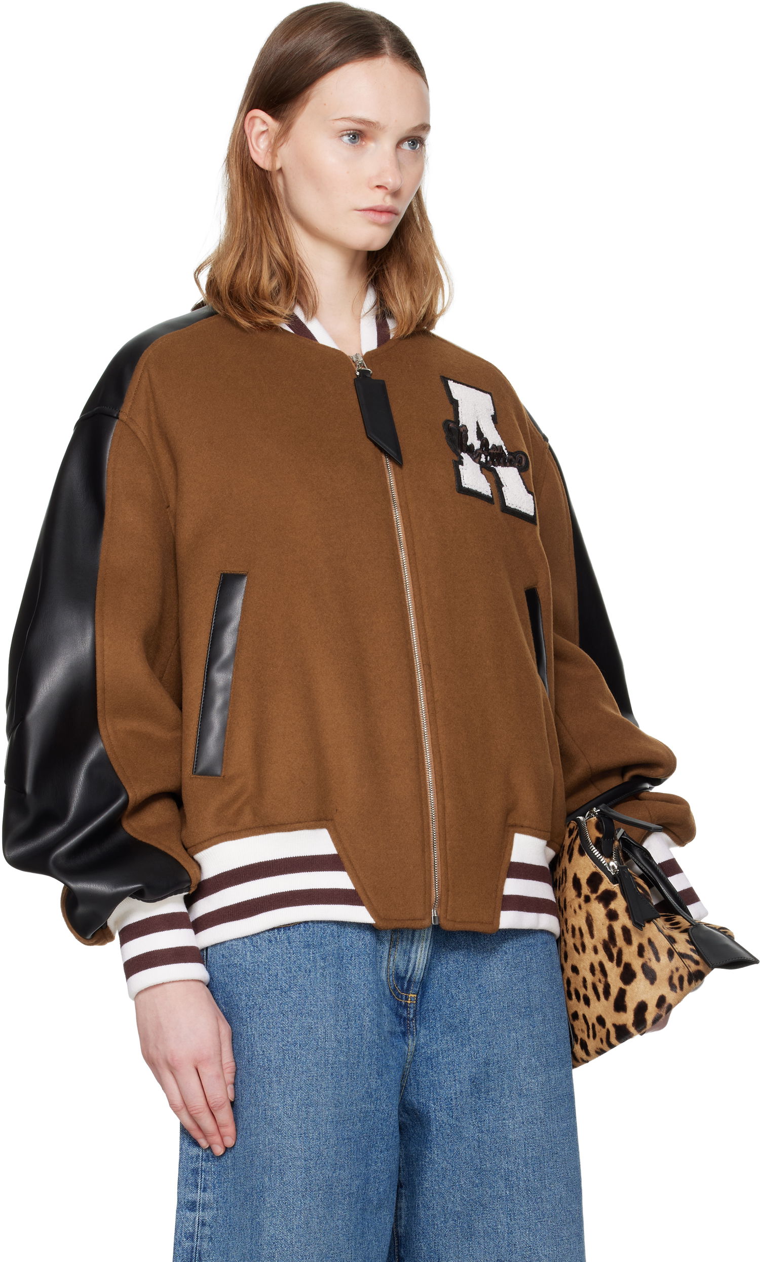 Bomber bunda The Attico The Attico Wool Bomber Jacket Hnedá | 251WCB00092 WWV058AA, 1