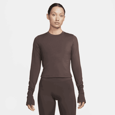 Tričko Nike Fitted Dri-FIT Long Sleeve Top Hnedá | FQ2148-237, 0