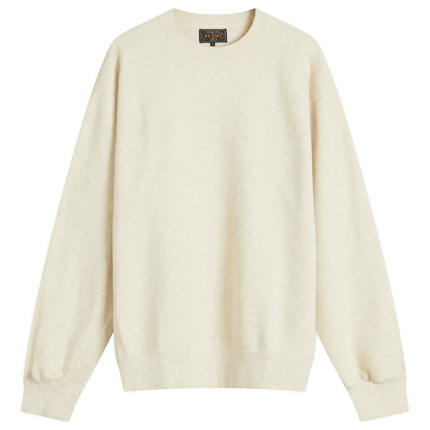 Sveter BEAMS Beams Plus Crew Sweatshirt, Size Large Béžová | 3813-0191-103-09, 0