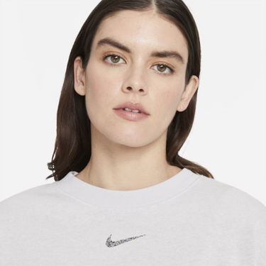 Mikina Nike Sportswear Collection Essentials Oversized Fleece Crew Biela | DJ6937-094, 1