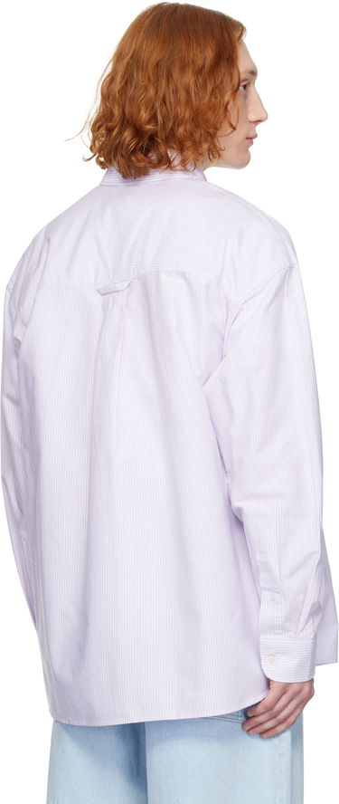 Košeľa Studio Nicholson Studio Nicholson Ruskin Striped Shirt Fialová | RUSKIN SNM - 1152, 2