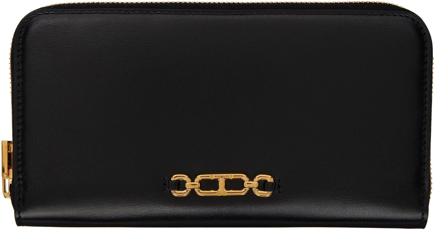 Peňaženka Tom Ford TOM FORD Palmelatto-Effect Leather Zip Around Wallet Čierna | S0492-LCL056X, 0