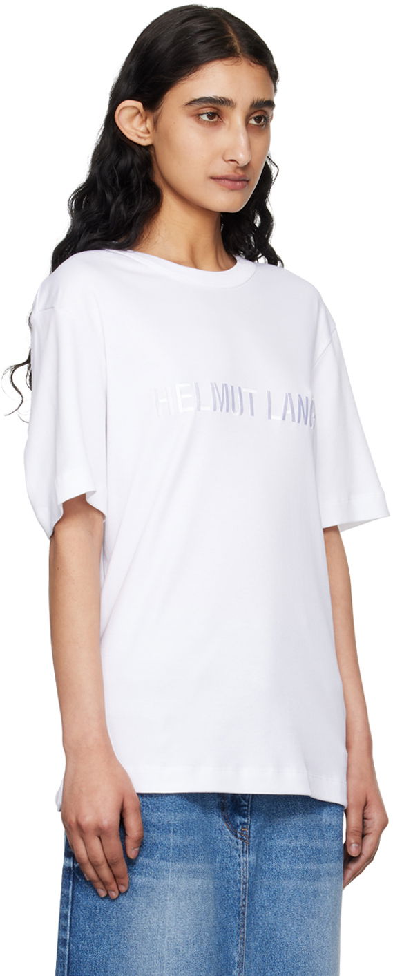 Tričko Helmut Lang Embroidered Logo T-Shirt Biela | O04HM599, 1