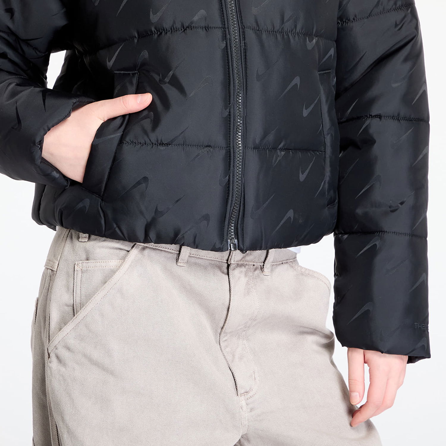 Prešívaná bunda Nike W Nsw Tf Snfl Nk Clsc Pfr Aop Puffer Jacket Čierna | FV7941-010, 1