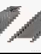 Dolce & Gabbana Grey Hoodie with Logo Plaque