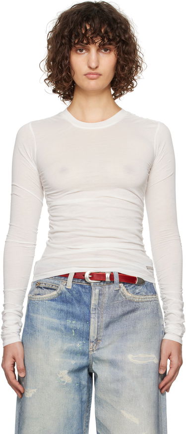 Tričko OUR LEGACY OUR LEGACY Strain Slim Longsleeve T-Shirt Biela | W2256SW, 0