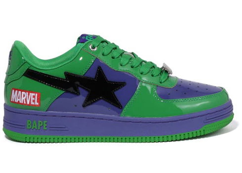 Tenisky a topánky BAPE Marvel Comics x Bape Sta 2022  "Hulk" Zelené | 001FWI731904, 0