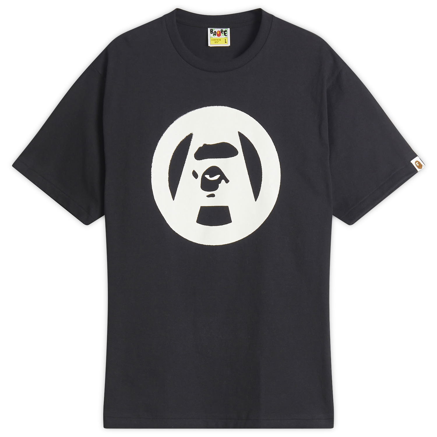 Tričko BAPE Bathing Ape Stencil Circle Ape Face T-Shirt, Size Large Čierna | 001TEL301053M-BLK, 1