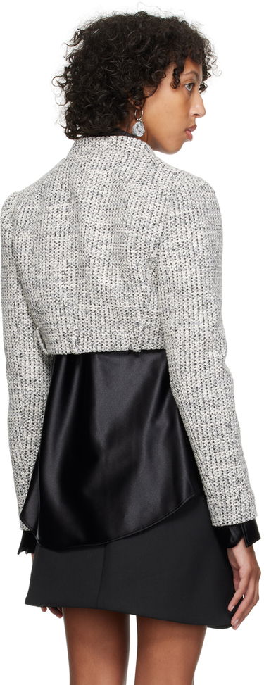 Bunda Coperni Coperni Cropped Tweed Jacket Biela | COPV33100, 2