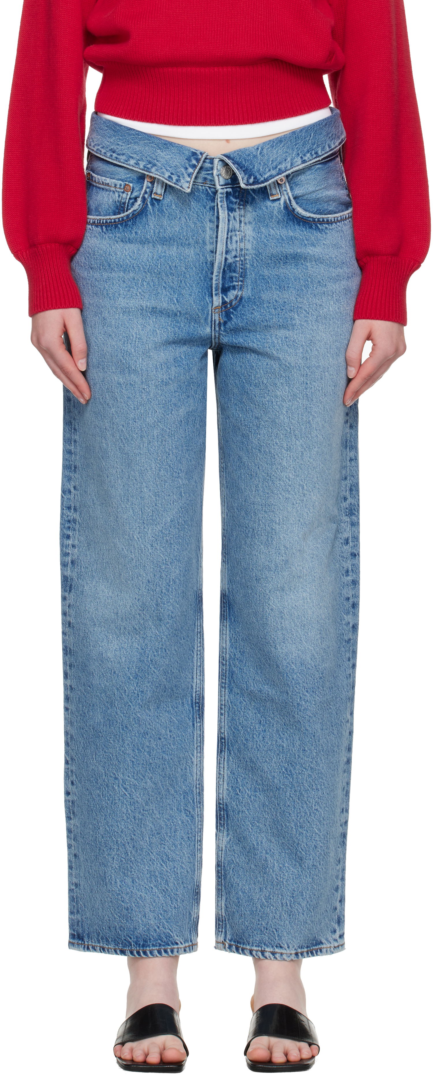 Džínsy AGOLDE AGOLDE Echo Taper Jeans Modrá | A249-1765, 0