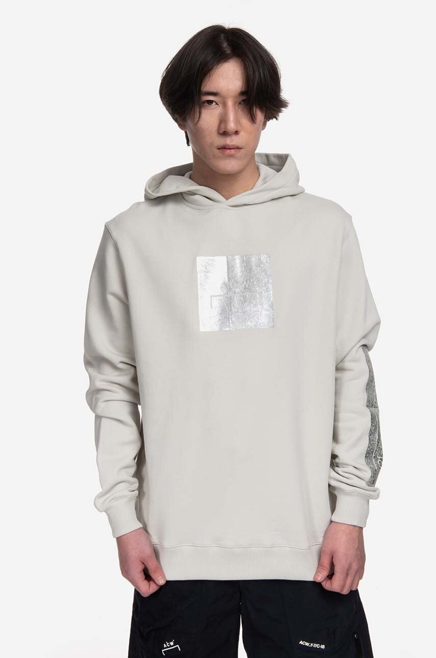 Mikina A-COLD-WALL* Foil Grid Hoodie ACWMW101 Hoodie Béžová | ACWMW101, 0