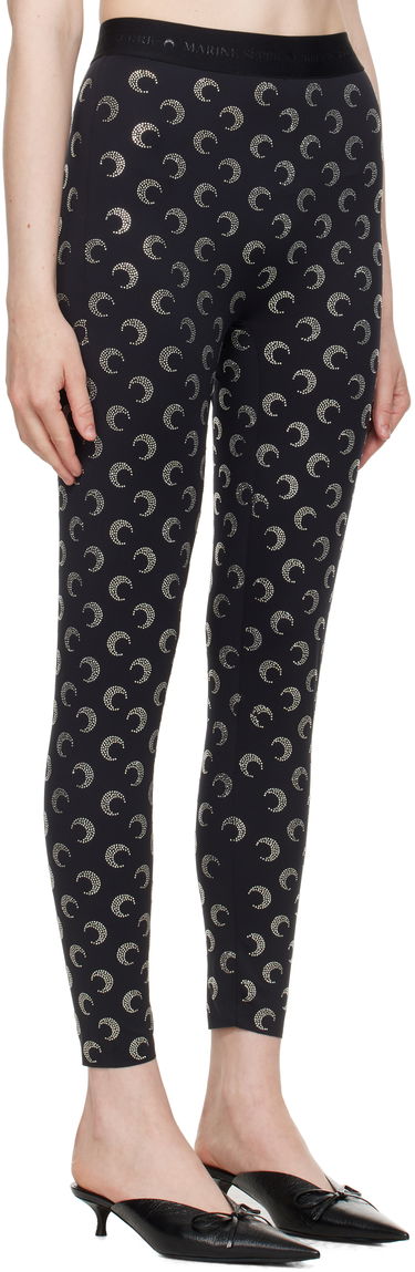 Legíny Marine Serre Marine Serre Moon Rhinestoned Jersey Leggings Čierna | WPA111A CJER0002, 1