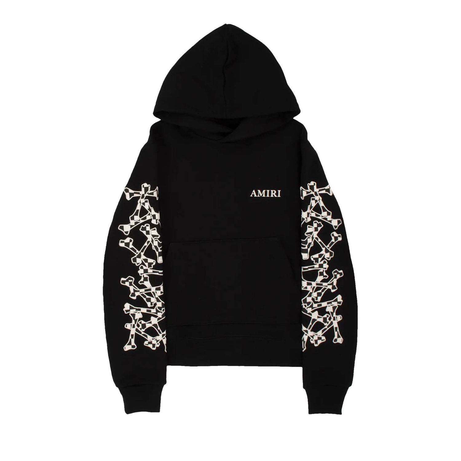 Mikina AMIRI Checkered Bones Hoodie Čierna | AW22MJG020 001 BLAC, 1