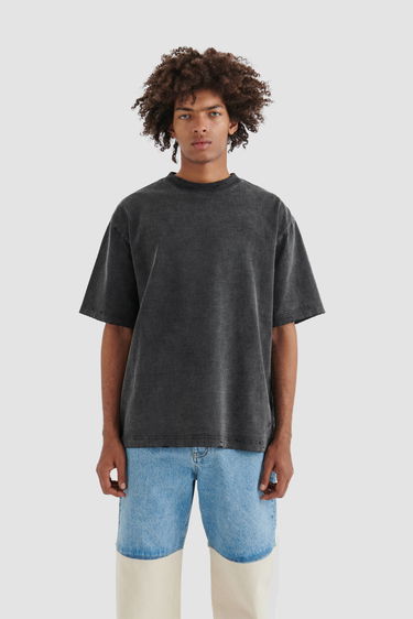 Tričko AXEL ARIGATO Wes Distressed T-Shirt Čierna | A2225001, 2