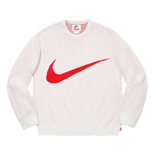 Sveter Supreme Swoosh Sweater by Supreme x Nike Biela | SUP-SS19-10134, 0