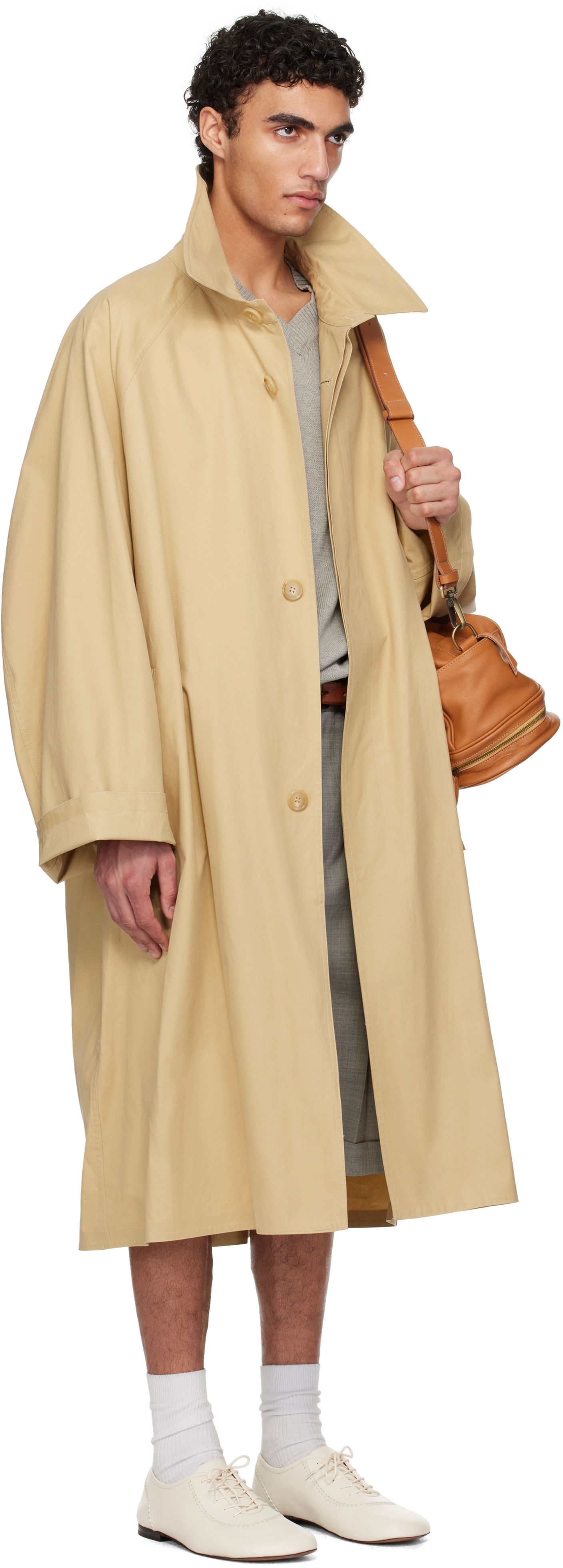 Trenčkot HED MAYNER Hed Mayner Belted Trench Coat Béžová | HMMA10029A-HA162A, 1