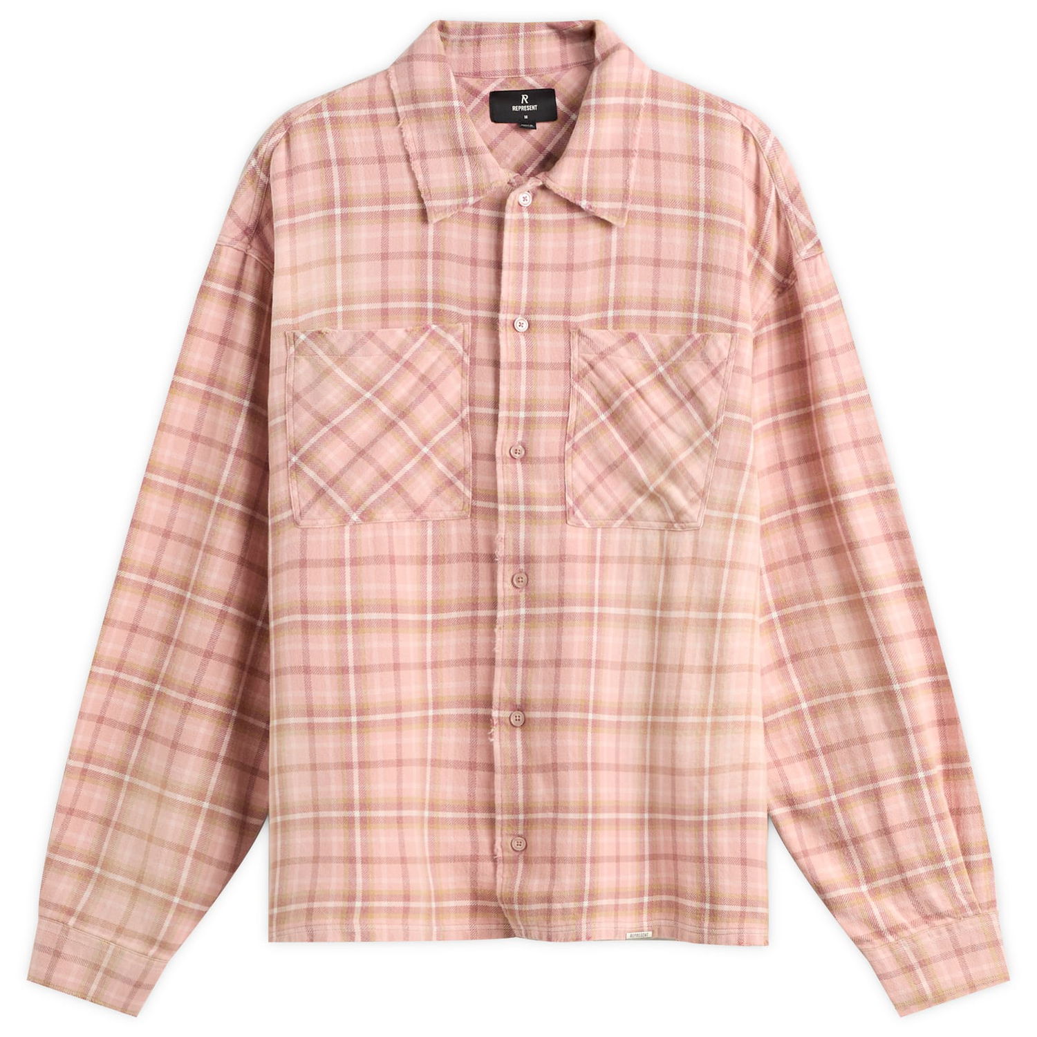Košeľa Represent Clo Men's Flannel Checked Shirt Ružová | MLM100106-24, 0