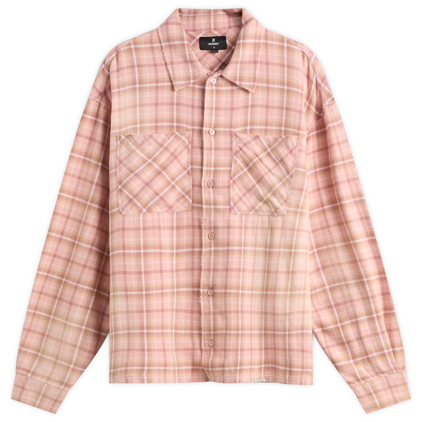 Košeľa Represent Clo Men's Flannel Checked Shirt Ružová | MLM100106-24