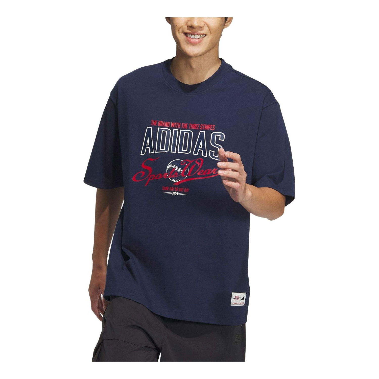 Tričko adidas Originals Sportswear Crewneck Graphic T-Shirt Modrá | JN9473, 0