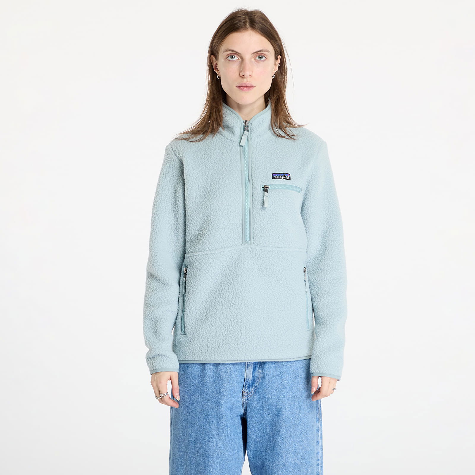 Sweatshirt Retro Pile Marsupial Thermal Blue