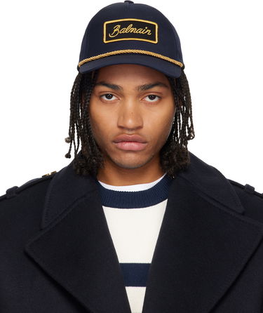 Šiltovka Balmain Cotton Cord Cap Navy | FH1XA475WB02, 0